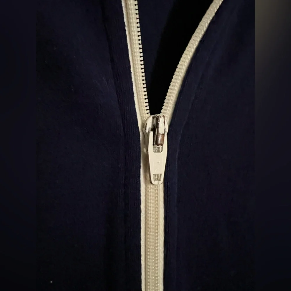 NFL Vintage Full Zip Warm Up Suit Jacket with Pockets Navy Blue White Kids‎ Sz M